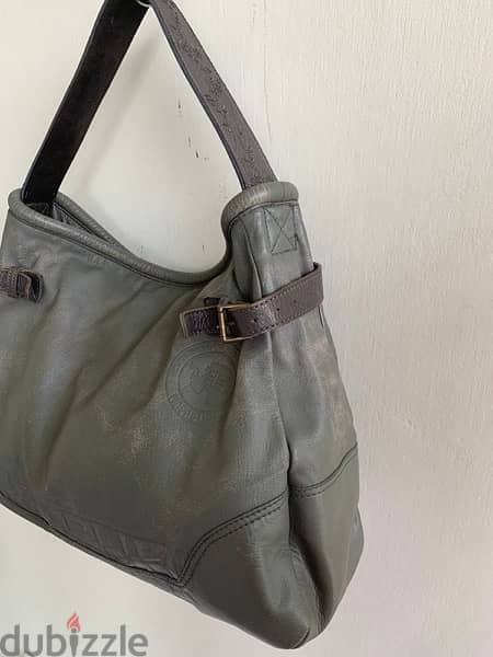 Napapijri large grey genuine leather bag 3