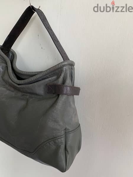 Napapijri large grey genuine leather bag 5