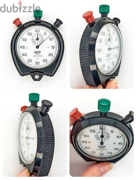Heuer super sport 1/5 stopwatch pocket watch swiss made 1970S 2