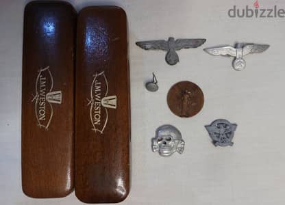 Set of seven German Nazi items related to World War II 1939 to 1945