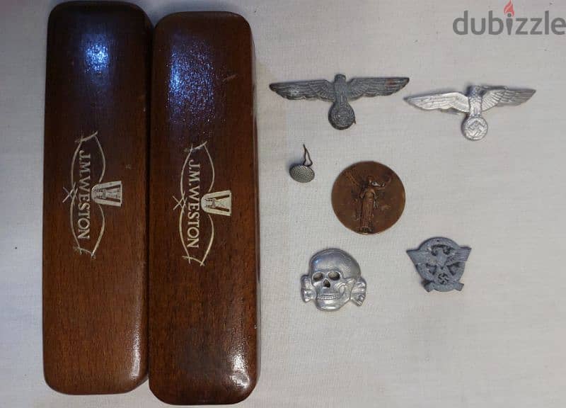 Set of seven German Nazi items related to World War II 1939 to 1945 0