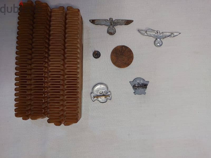 Set of seven German Nazi items related to World War II 1939 to 1945 1