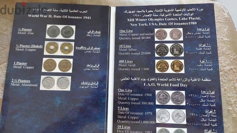 البوم فاضي للعملات اللبنانية Empty Album for Lebanese coins 1