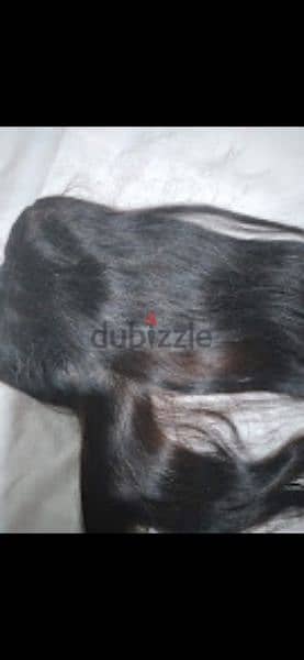 hair extention 100% natural شعر طبيعي بينصبغ وكل شي ٥٠سم 1