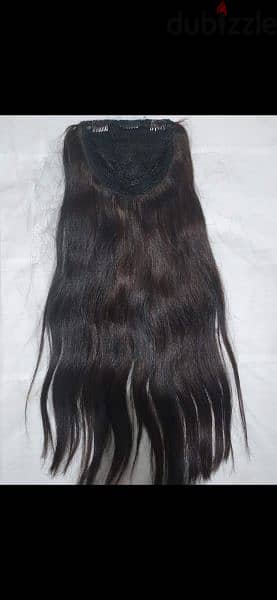 hair extention 100% natural شعر طبيعي بينصبغ وكل شي ٥٠سم 6