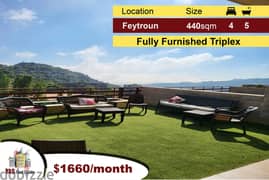 Feytroun 440m2 + 45m2 Terrace | Furnished Triplex | Luxury | Rent | DA 0