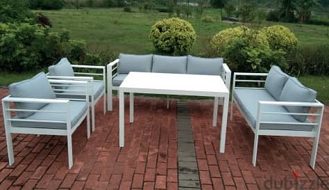 Samford white 7s aluminum garden outdoor sofa seats طقم المنيوم خارجي