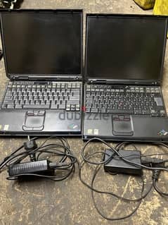 2 ibm laptops with 2 chargers