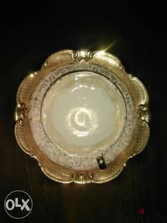 Bavaria tea cup and plate with Gold trim