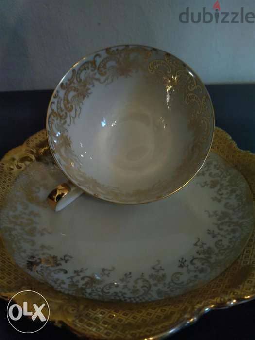 Bavaria tea cup and plate with Gold trim 4