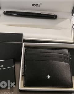 montblanc wallet + montblanc pen 0