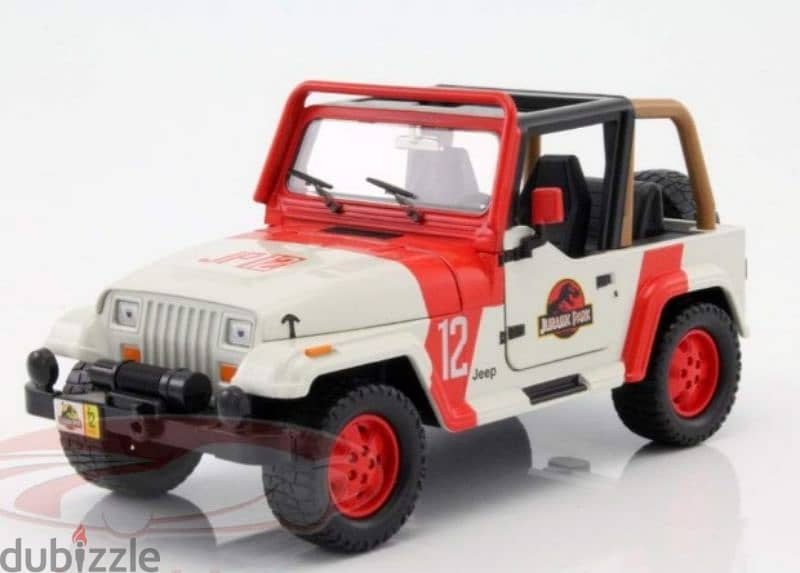 Jeep Wrangler '92 (Jurassic World '15) diecast car model 1:24. 1