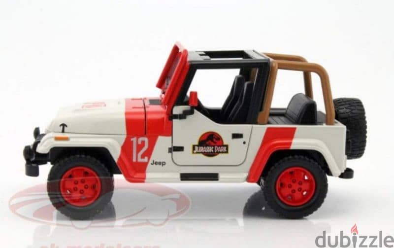 Jeep Wrangler '92 (Jurassic World '15) diecast car model 1:24. 2