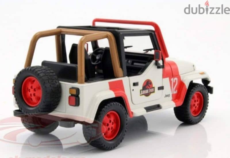 Jeep Wrangler '92 (Jurassic World '15) diecast car model 1:24. 3
