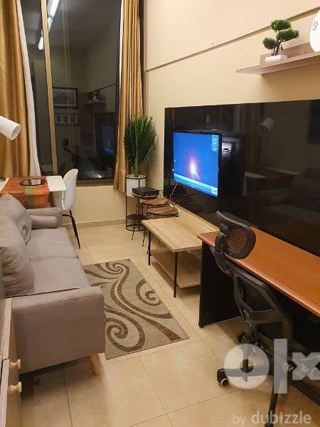 Studio with 24/7 Electricity fully equipped and furniture with parking 1