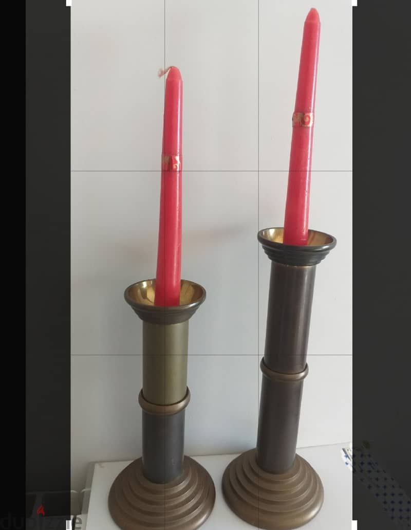 4 Copper candle holders 3
