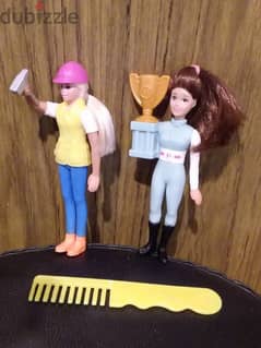 Barbie CAREERS SMALL FIGURINES Girl child cake Mattel 2 dolls, Both=10