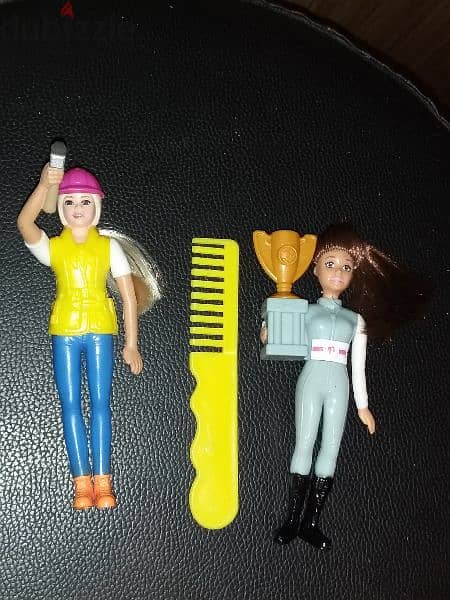 Barbie CAREERS SMALL FIGURINES Girl child cake Mattel 2 dolls, Both=10 1