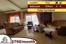 Ballouneh 210m2 +  200m2 Terrace  | Rent | Luxury | Furnished | View | 0