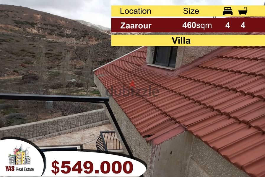 Zaarour | 460m2 Villa | 120m2 Garden | View | New | Pool | Luxury | 0