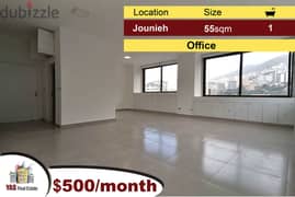 Jounieh 55m2 | Modern Luxury Office | For Rent | Prime Position | IV