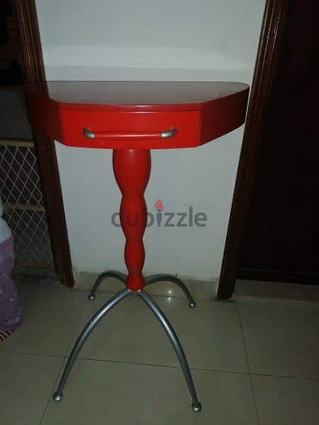 Desiner livingroom red table with drawer 0