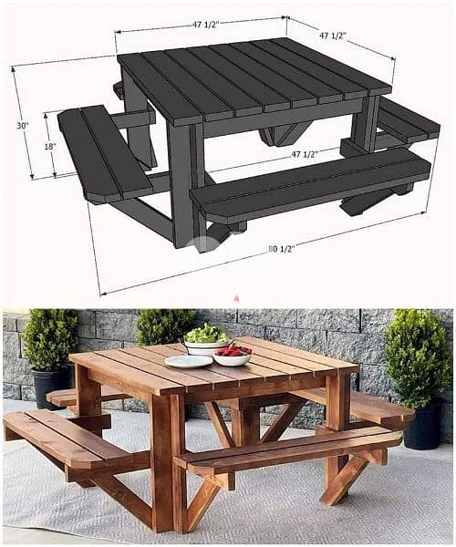 picnic bench 120x80 2