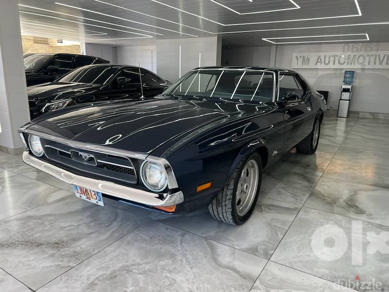 1972 Ford Mustang V8 crystal blue/dark blue leather imported from USA 2