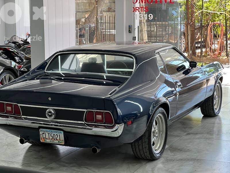 1972 Ford Mustang V8 crystal blue/dark blue leather imported from USA 3