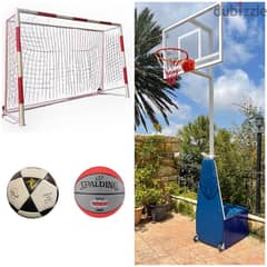 Basket ball hoop / Football Station / 2 balls 0