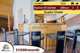 Ouyoun El Siman 240m2 | Duplex | Rent | Prime Location | Furnished |DA 0