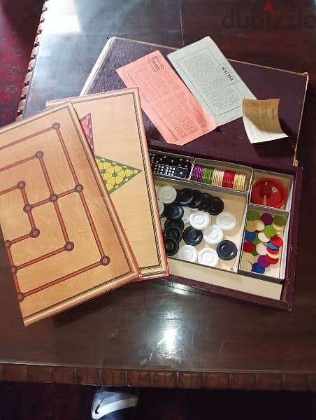 Very old Vintage Wooden Boardgame set 2