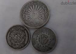 Set of three silver Coins united Arab Republic and Syrian Republic 0
