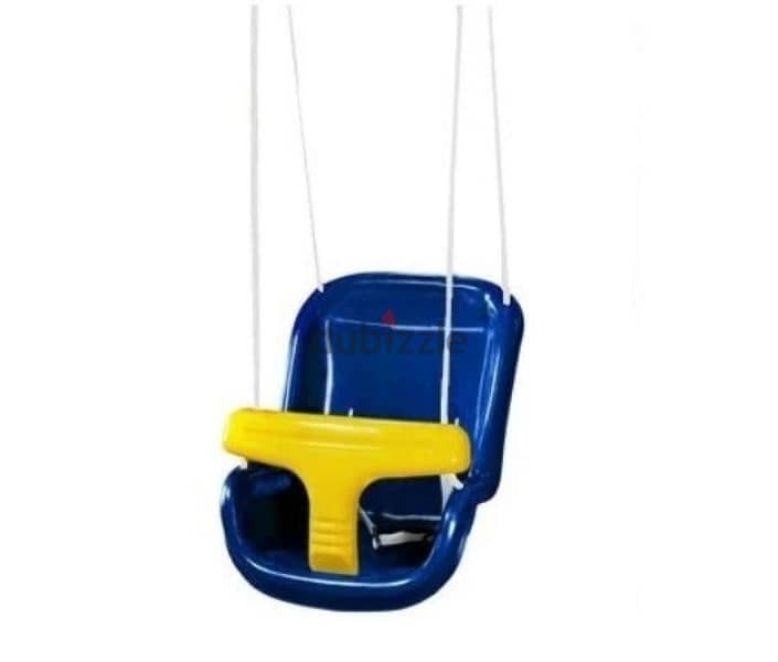 Blue Baby Swing With High Back 2