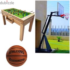 Deluxe basketball hoop + Zayn wood babyfoot 0