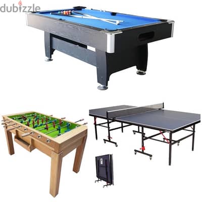 billiard + babyfoot + pingpong