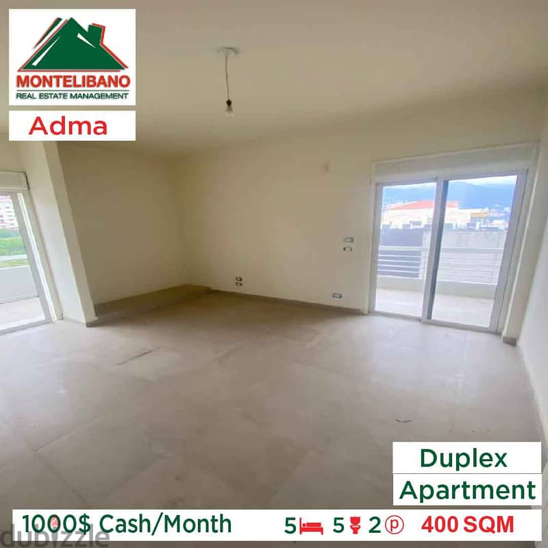 1000$ Cash/Month!! Apartment Duplex in Adma!! 0