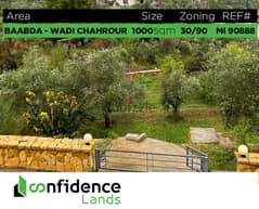 1000 sqm Land in wadi chahrour is listed for sale! REF#MI90888