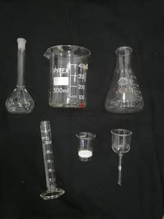 chemistry and biology pyrex glass laboratory equipments