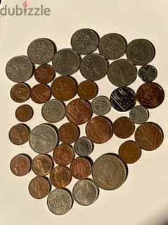 Mixed Lot of 39 Old English Coins