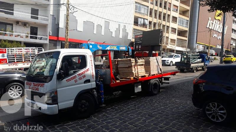 نؤمن خدمة ونش و نقل جميع البضائع  والسيارات الى كافة الاراضي اللبنانية 0