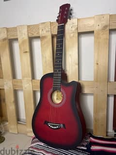 Red Acoustic Guitar 0
