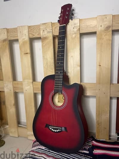 Red Acoustic Guitar