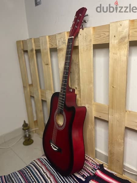Red Acoustic Guitar 1