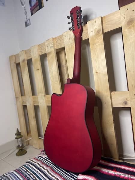 Red Acoustic Guitar 2