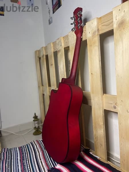 Red Acoustic Guitar 3