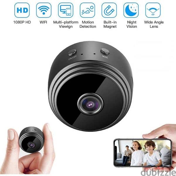 Mini Hidden Security Spy Wifi Camera Magnet كاميرا مراقبة تجسس 0