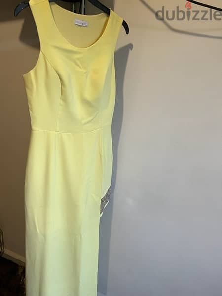 yellow dress with short side 1