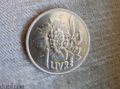 Memorial Fruits OneLebanese Lira Commemorative Coin FAO year 1968