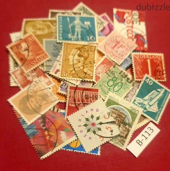 1980's Europe Lot# B-113 x 50 stamps 0